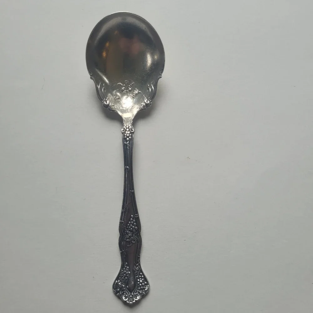 1847 Rogers Bros Vintage Grape Flatware Serving Spoon XS Fork Twisted